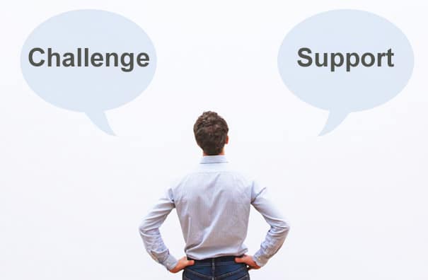 Support and challenge in counselling A high level of both support and challenge in counselling will offer the necessary level of safety and insight for growth for the client.