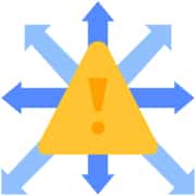 Managing Risk in Online Therapy - triangular alert icon with arrows pointing in various directions Managing Risk in Online Therapy - triangular alert icon with arrows pointing in various directions
