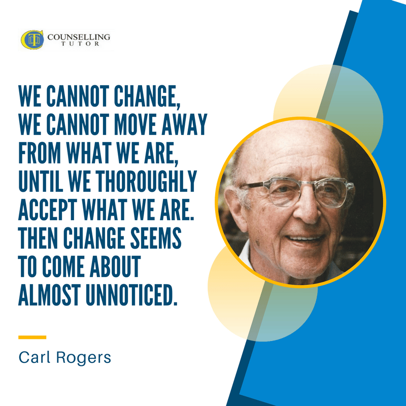 Carl Rogers • self acceptance Carl Rogers Quote